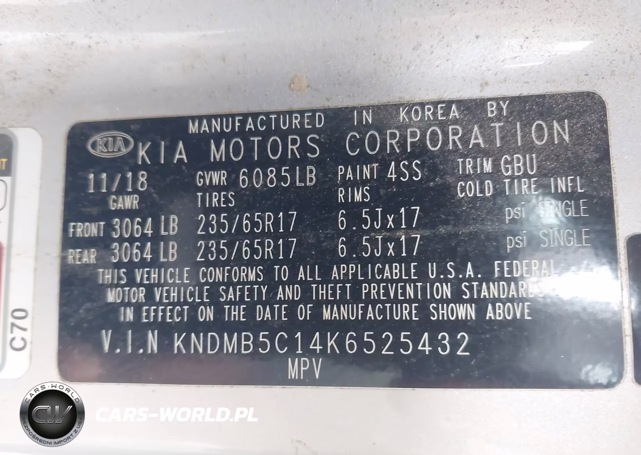 2019 Kia Sedona Lx VIN:KNDMB5C14K6525432 - 9