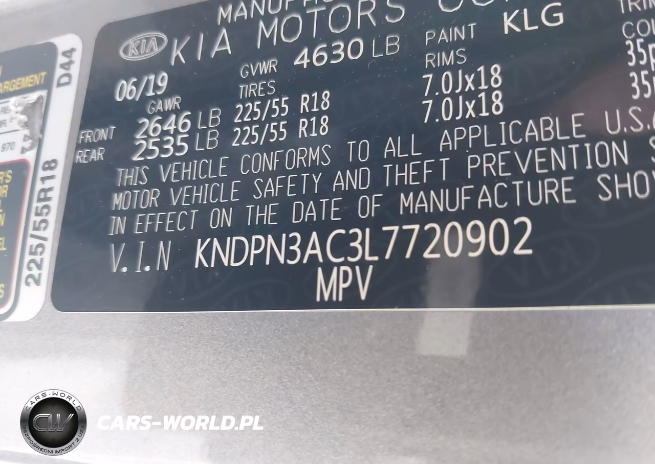 2020 Kia Sportage Ex VIN:KNDPN3AC3L7720902 - 9