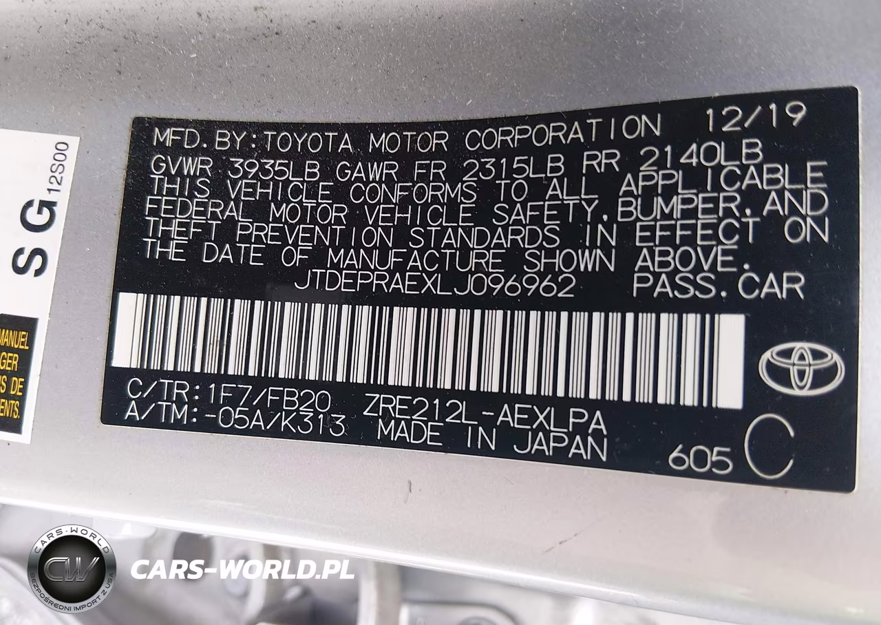 2020 Toyota Corolla Le VIN:JTDEPRAEXLJ096962 - 9