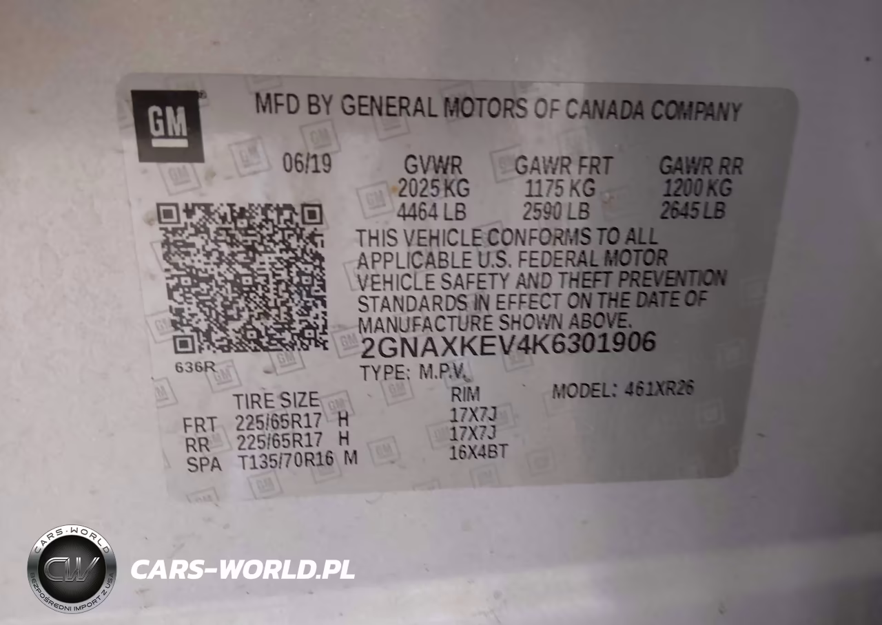 2019 Chevrolet Equinox Lt VIN:2GNAXKEV4K6301906 - 9