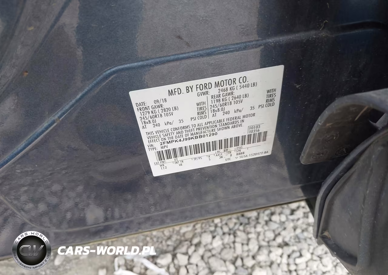2019 Ford Edge Sel VIN:2FMPK4J99KBB01290 - 9