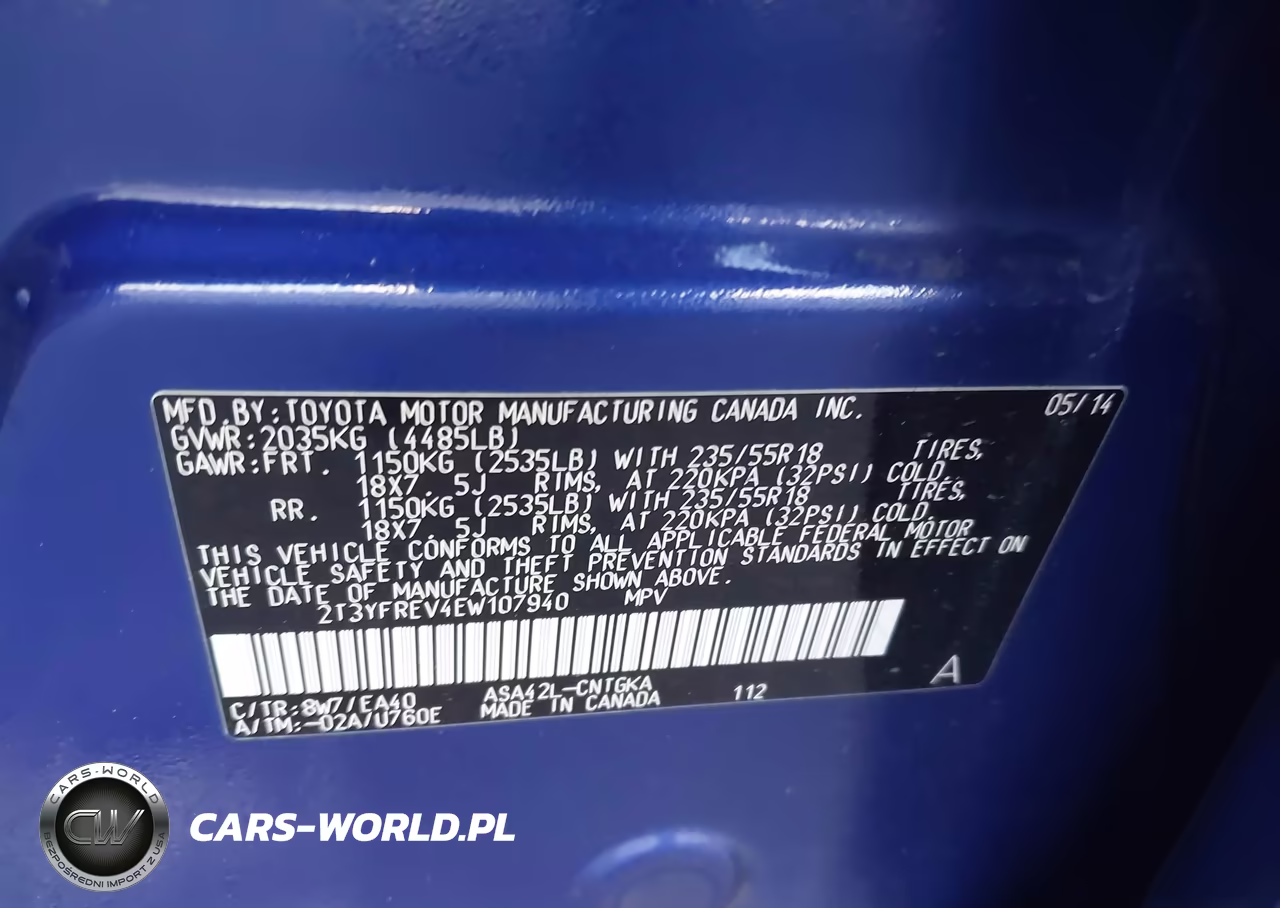 2014 Toyota Rav4 Limited VIN:2T3YFREV4EW107940 - 9