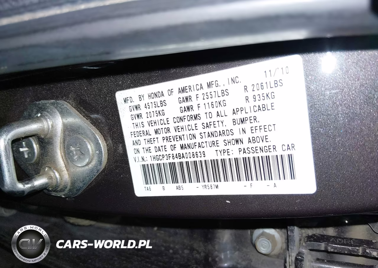 2011 Honda Accord 3.5 Ex-L VIN:1HGCP3F84BA008639 - 9