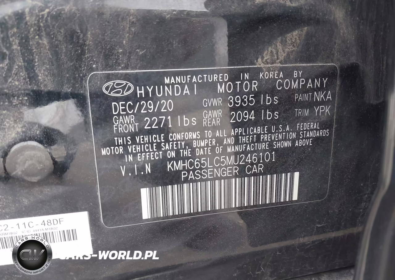 2021 Hyundai Ioniq Hybrid Blue VIN:KMHC65LC5MU246101 - 9
