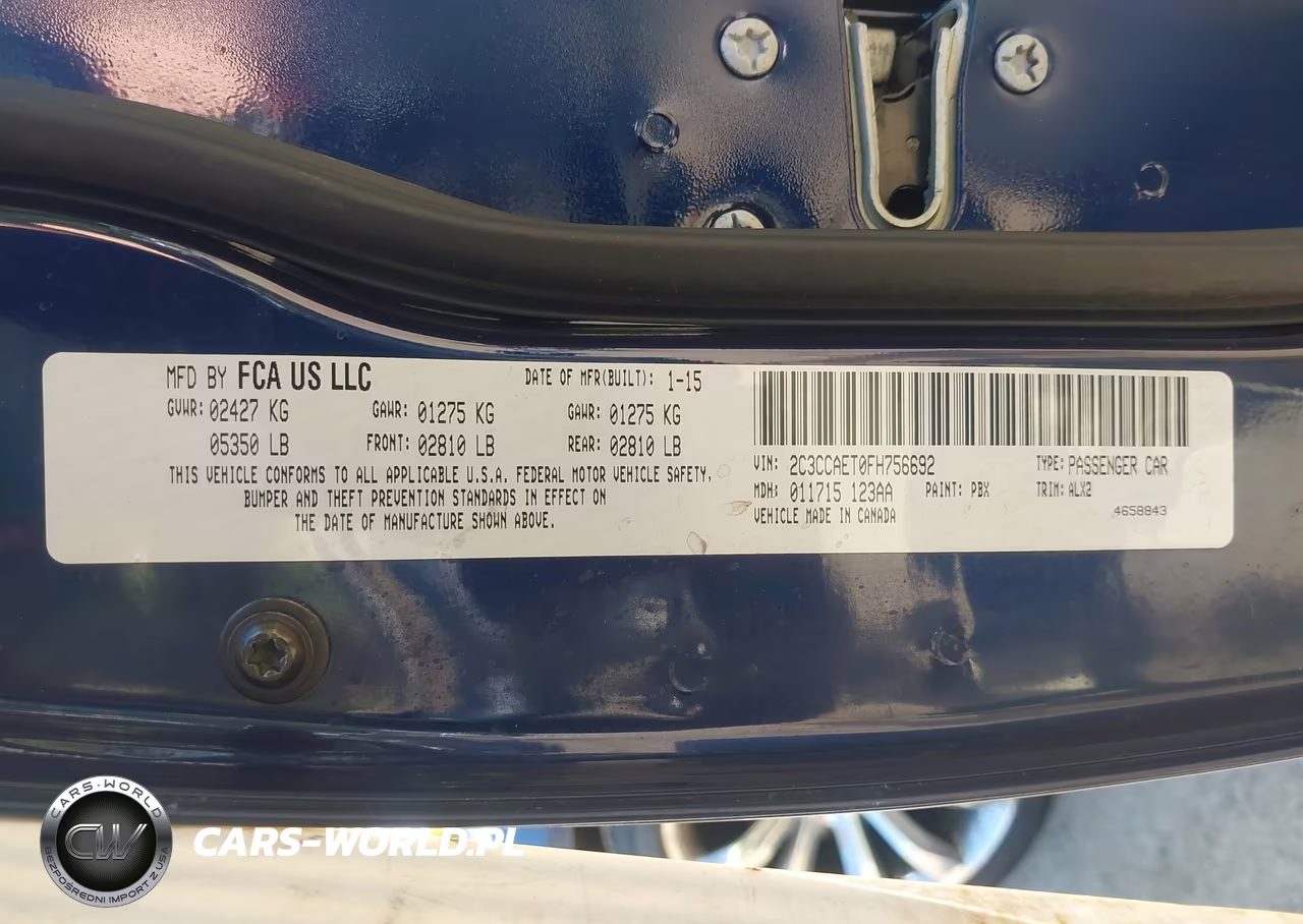 2015 Chrysler 300C VIN:2C3CCAET0FH756692 - 9