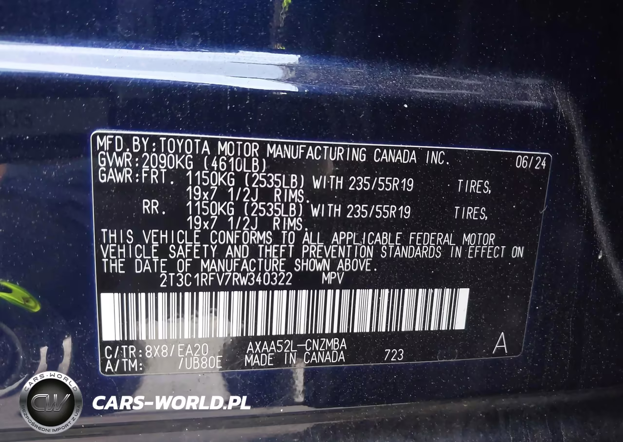 2024 Toyota Rav4 Xle Premium VIN:2T3C1RFV7RW340322 - 9