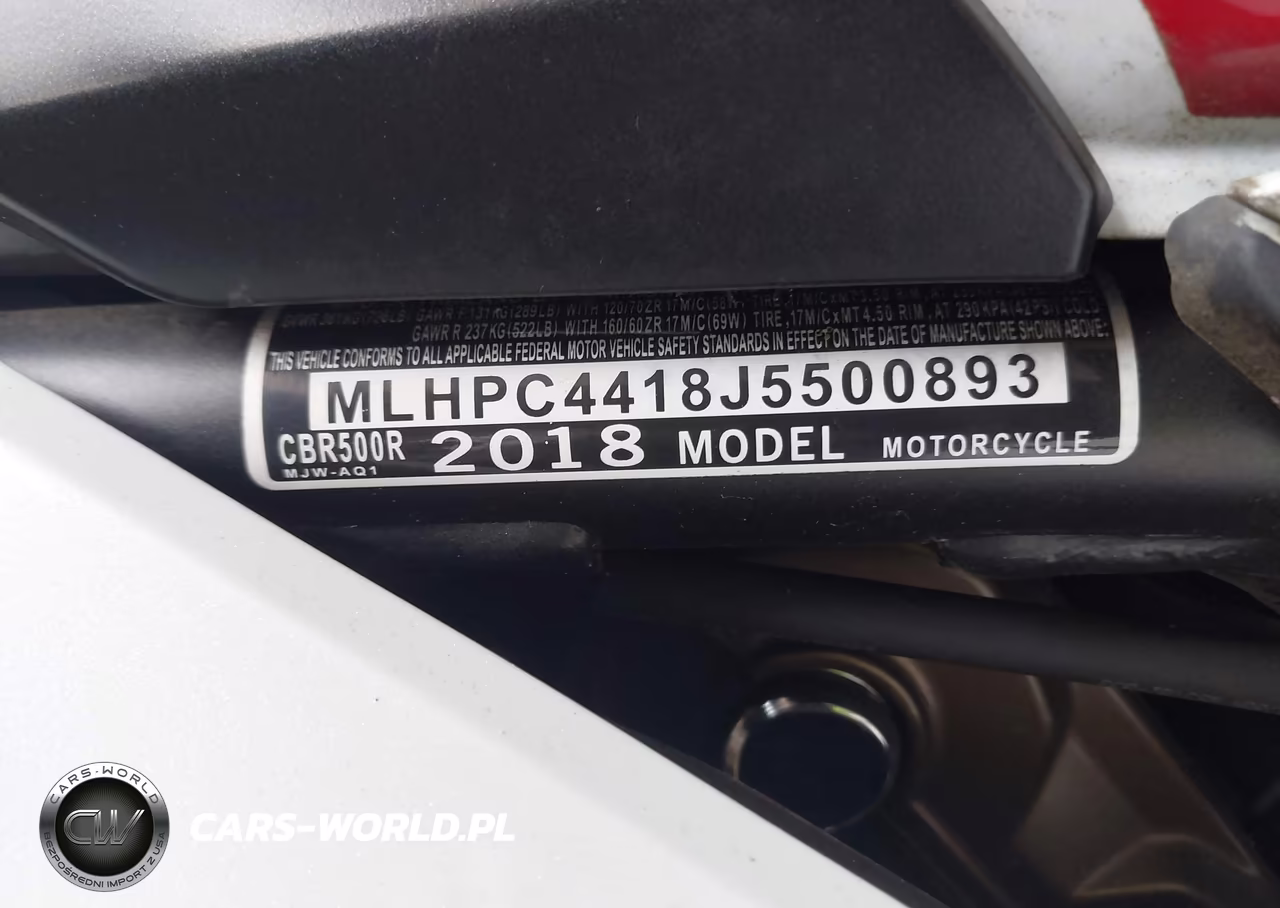 2018 Honda Cbr500 R VIN:MLHPC4418J5500893 - 10