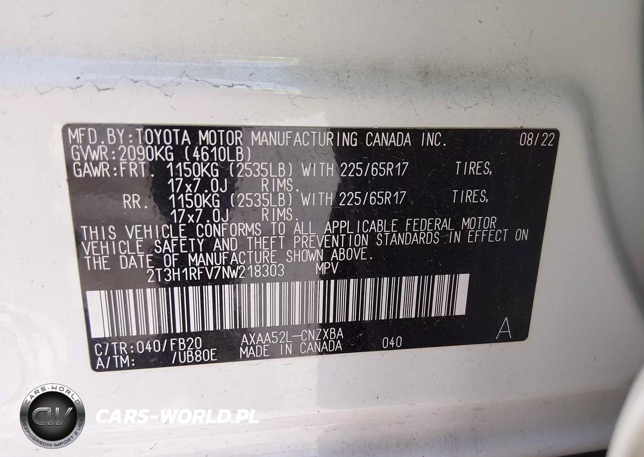 2022 Toyota Rav4 Le VIN:2T3H1RFV7NW218303 - 9