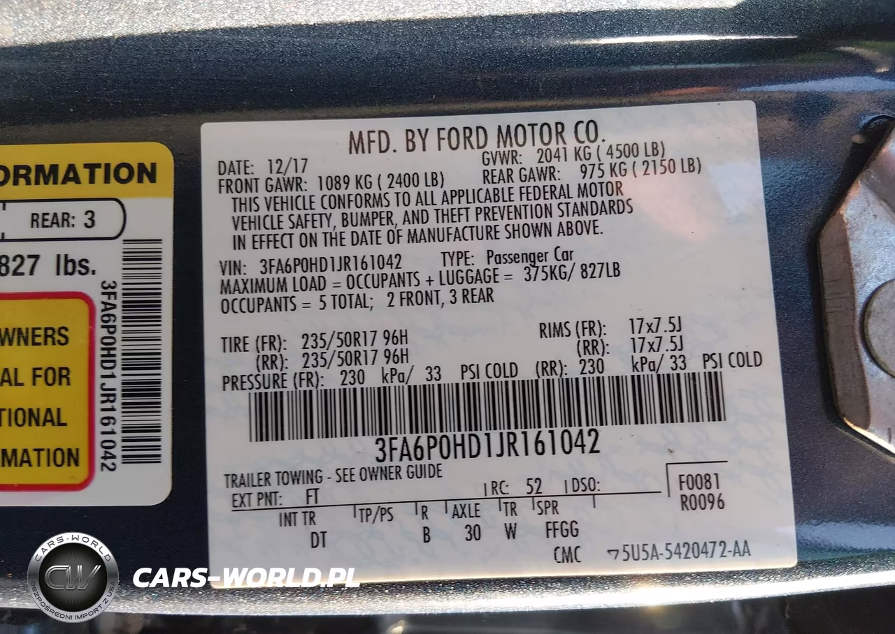 2018 Ford Fusion Se VIN:3FA6P0HD1JR161042 - 9