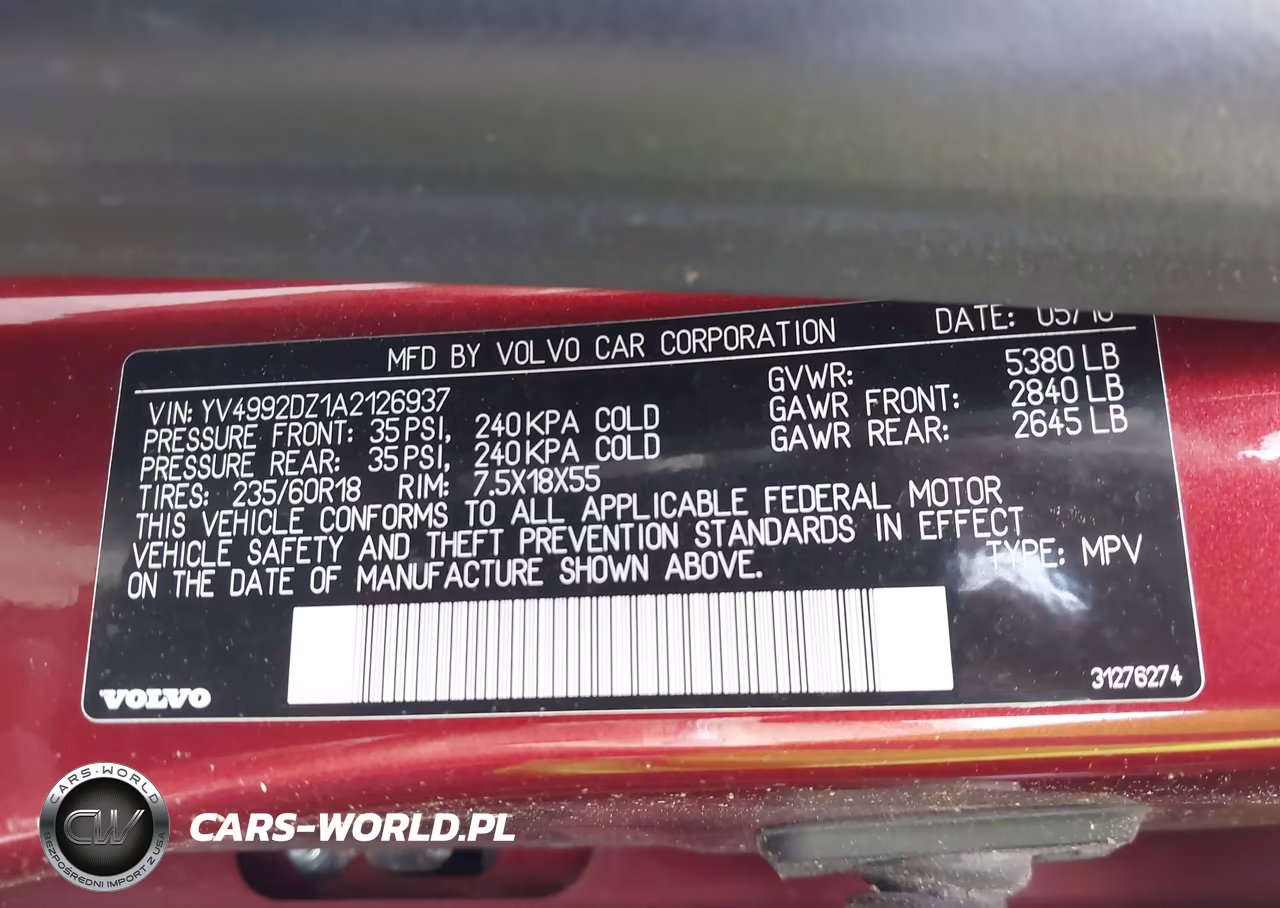 2010 Volvo Xc60 T6-T6 R-Design VIN:YV4992DZ1A2126937 - 9