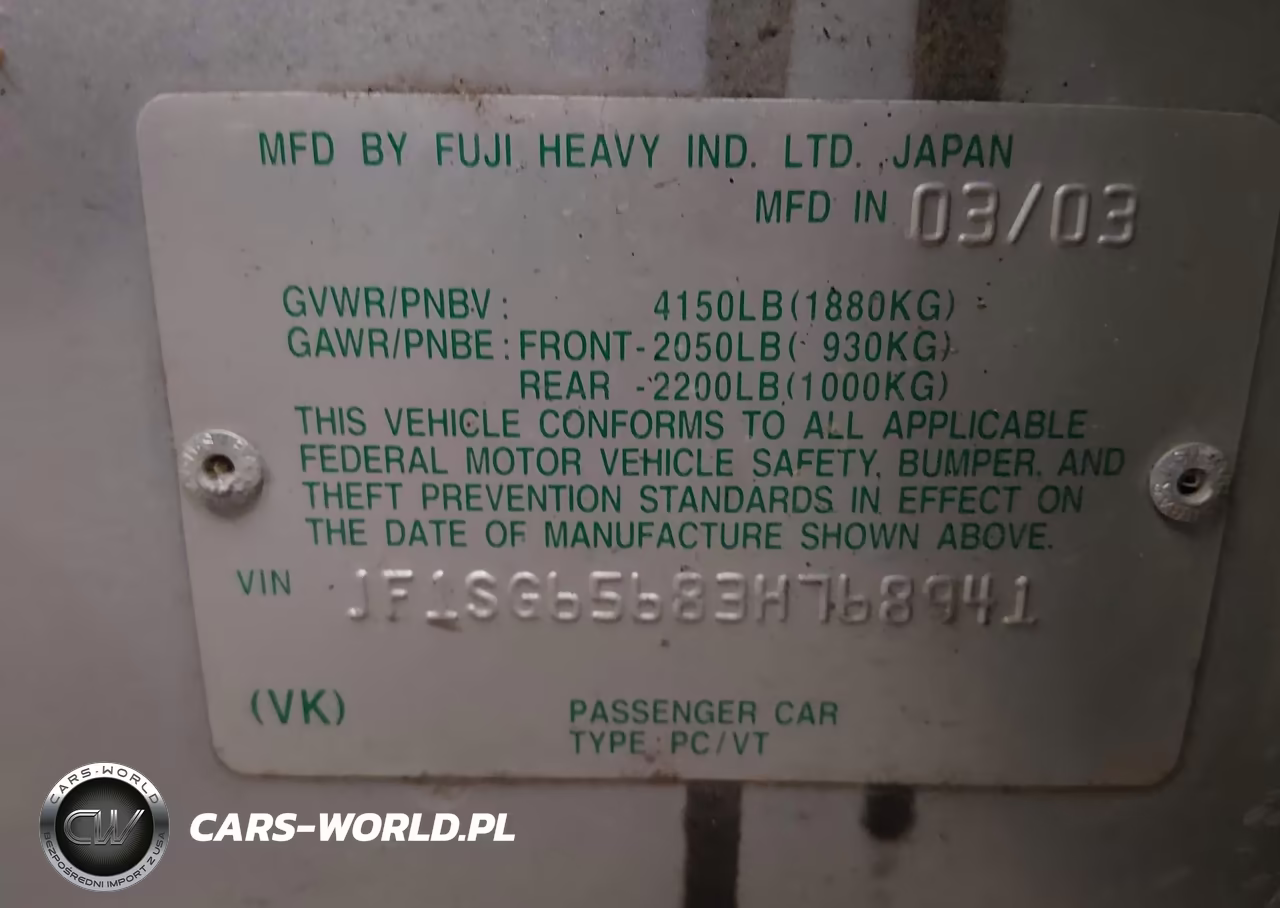 2003 Subaru Forester Xs VIN:JF1SG65683H768941 - 9