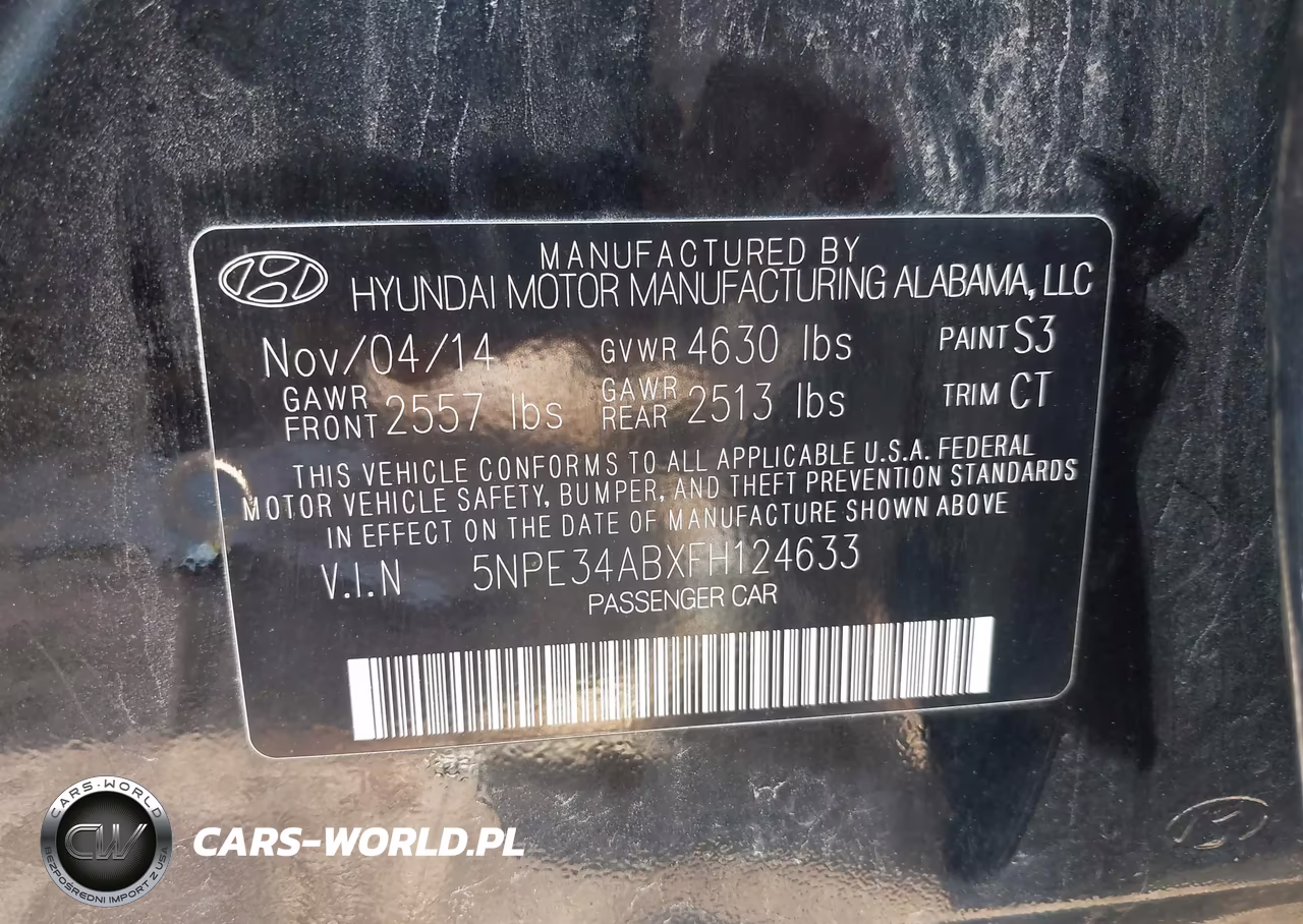 2015 Hyundai Sonata Limited 2.0T VIN:5NPE34ABXFH124633 - 9