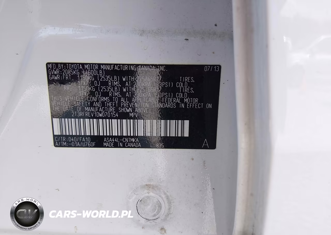 2013 Toyota Rav4 Xle VIN:2T3RFREV1DW070154 - 9