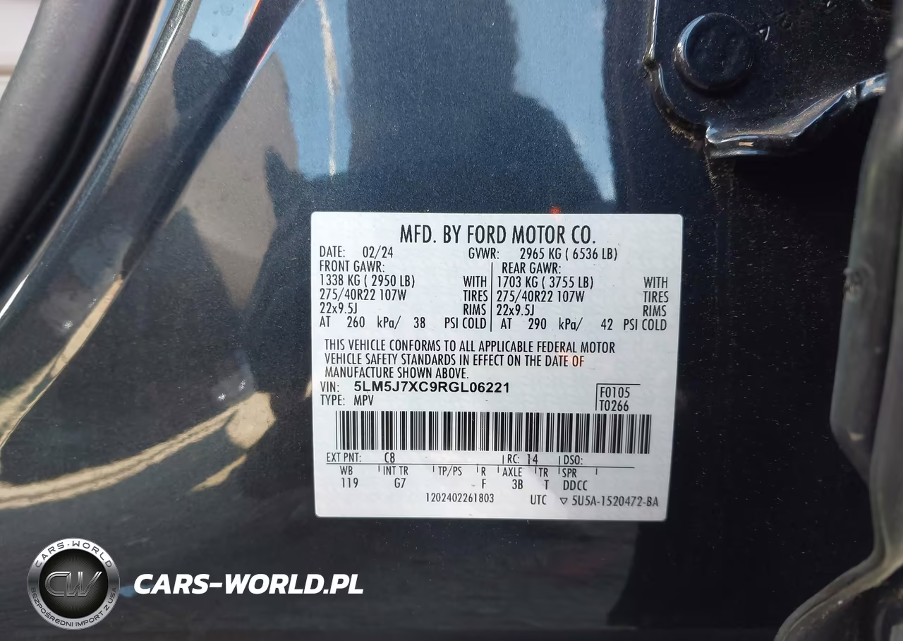 2024 Lincoln Aviator Reserve VIN:5LM5J7XC9RGL06221 - 9