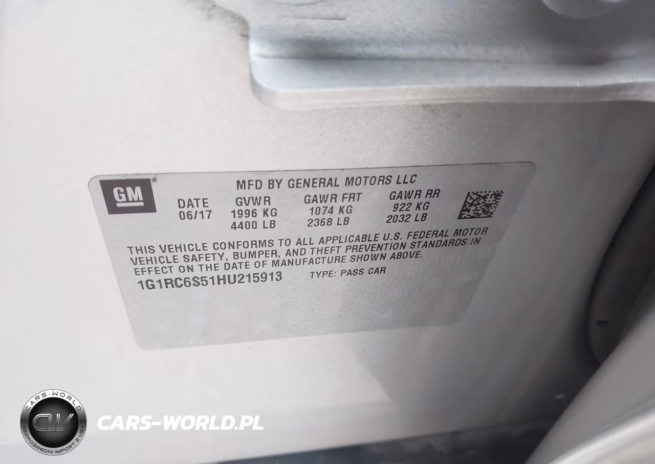 2017 Chevrolet Volt Lt VIN:1G1RC6S51HU215913 - 9