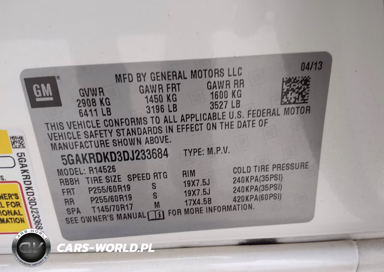 2013 Buick Enclave Premium VIN:5GAKRDKD3DJ233684 - 9