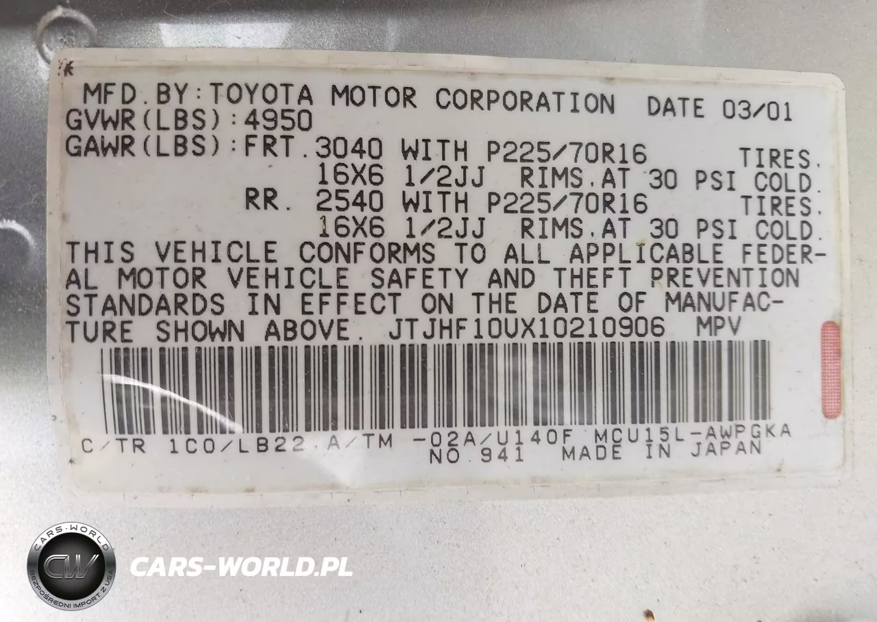 2001 Lexus Rx 300 VIN:JTJHF10UX10210906 - 9