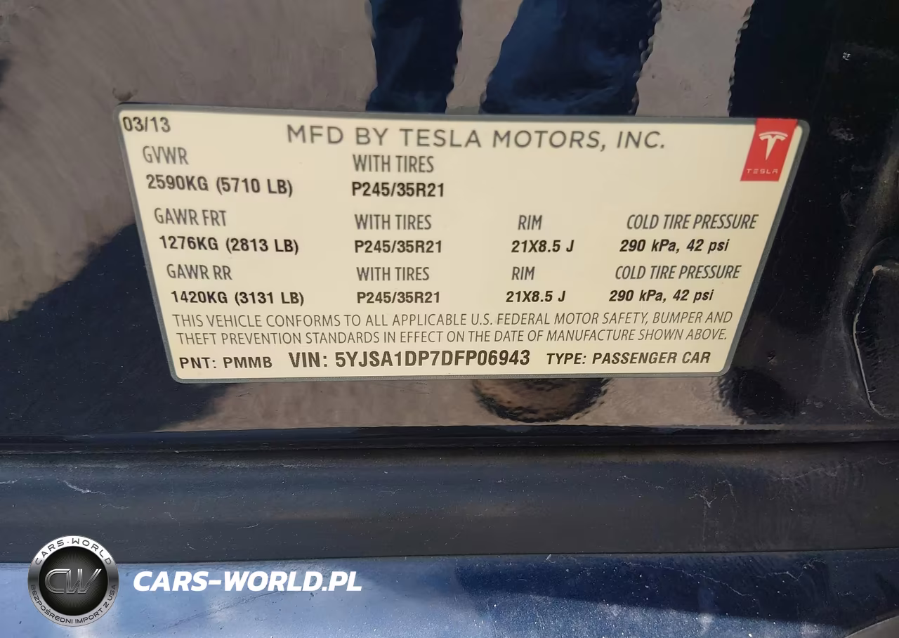 2013 Tesla Model S Performance VIN:5YJSA1DP7DFP06943 - 9