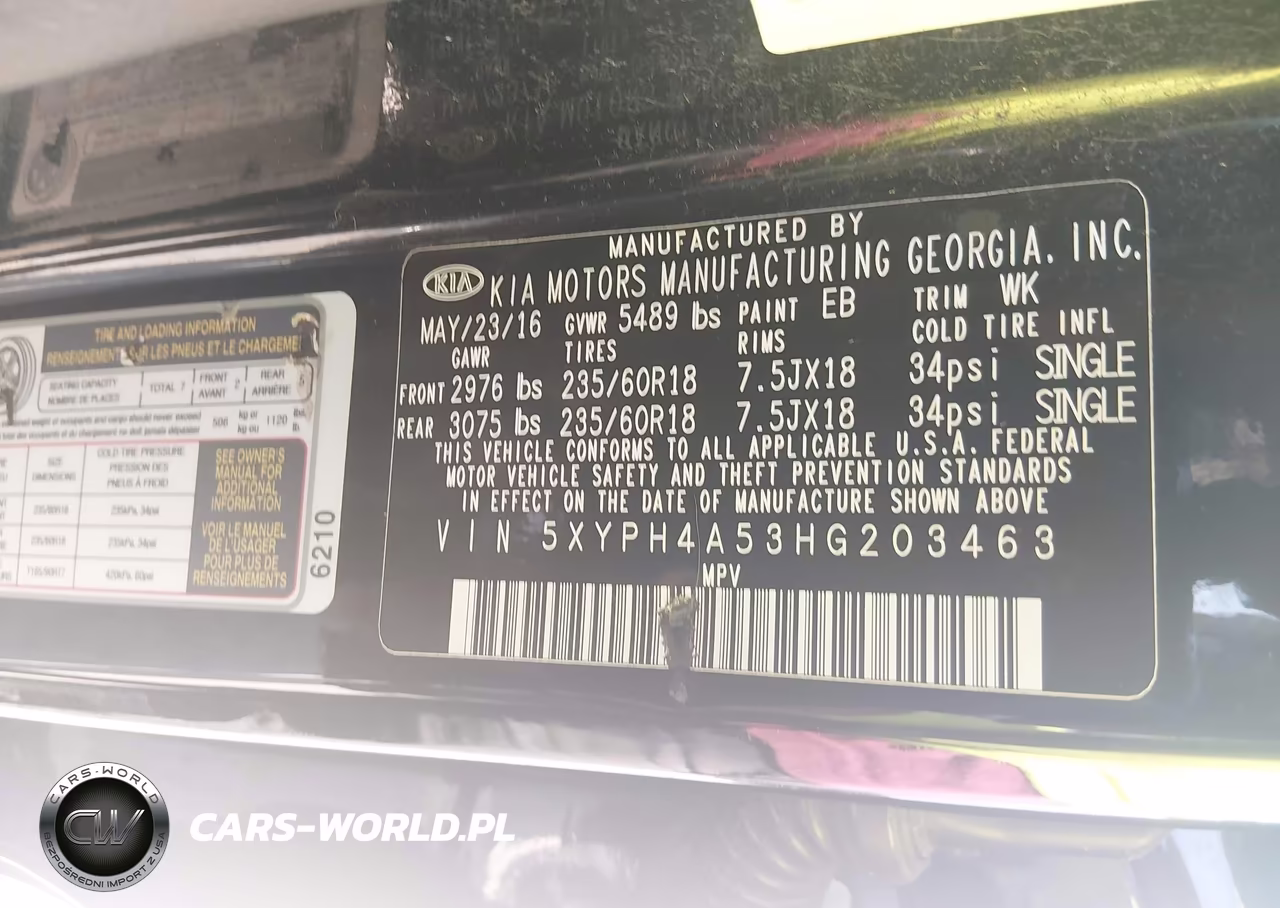 2017 Kia Sorento 3.3L Ex VIN:5XYPH4A53HG203463 - 9