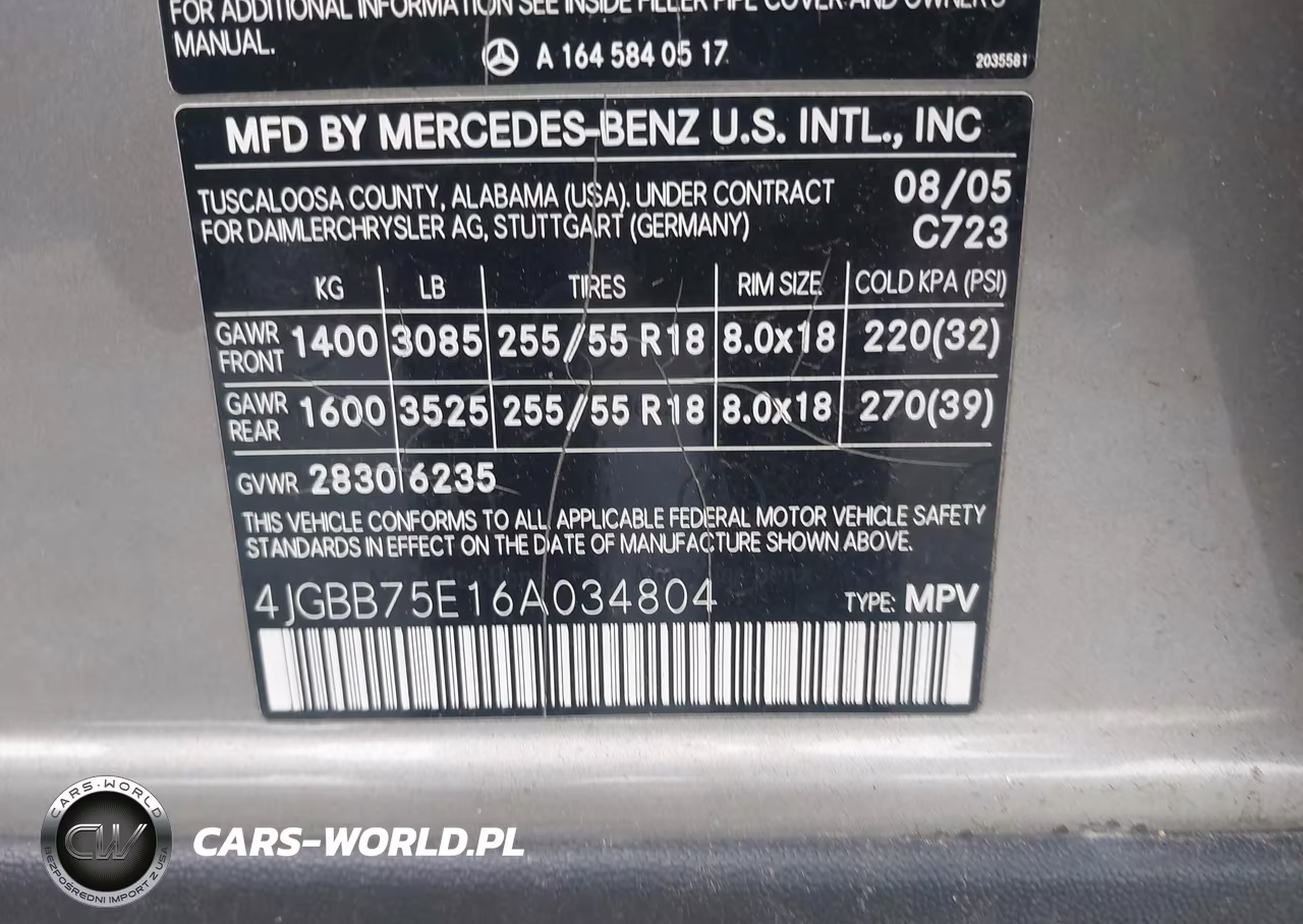 2006 Mercedes-Benz Ml 500 4Matic VIN:4JGBB75E16A034804 - 9
