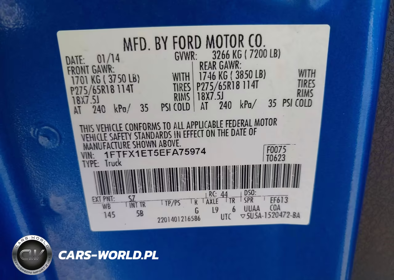2014 Ford F-150 Fx4 VIN:1FTFX1ET5EFA75974 - 9