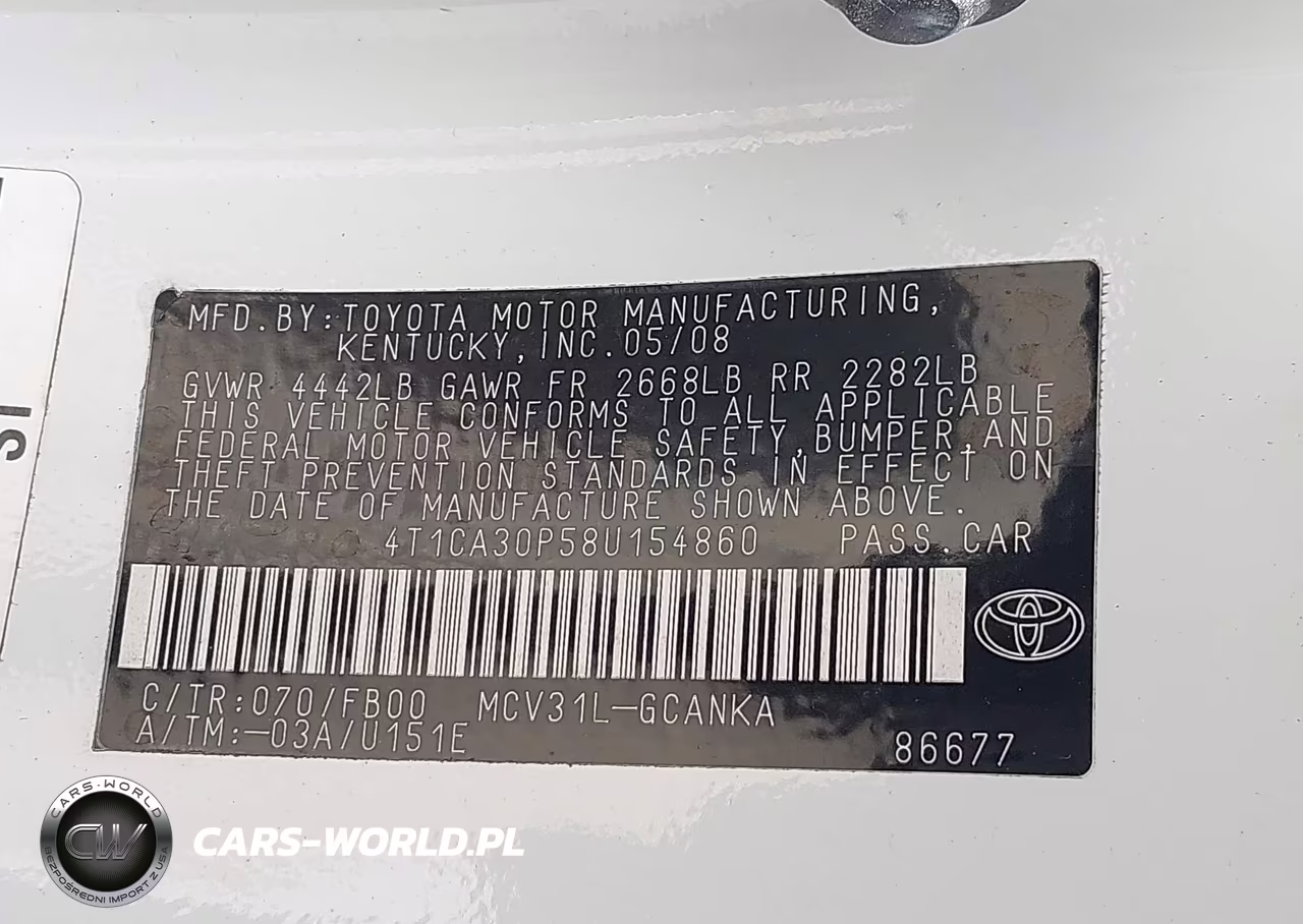 2008 Toyota Camry Solara Se V6 VIN:4T1CA30P58U154860 - 9