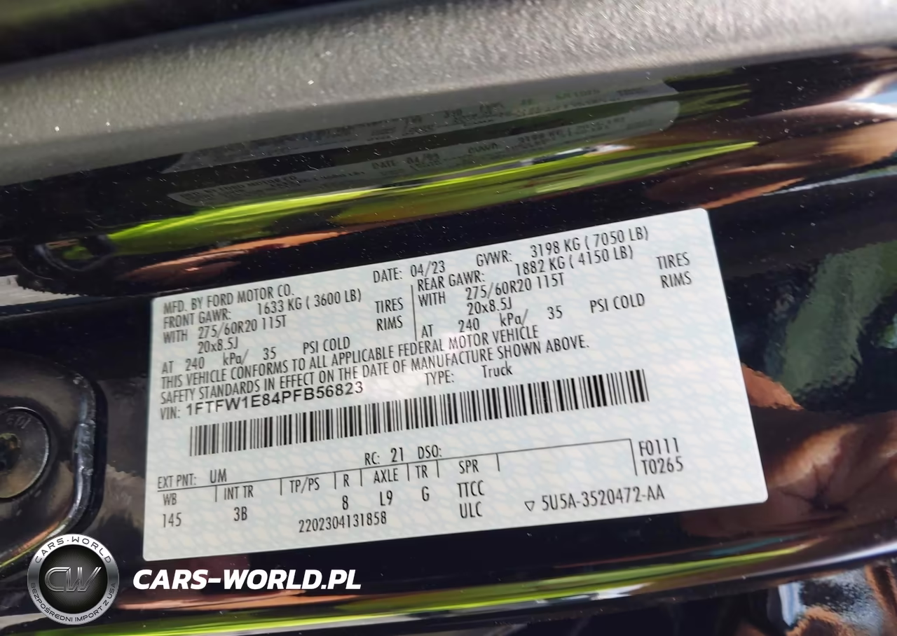 2023 Ford F-150 Platinum VIN:1FTFW1E84PFB56823 - 9