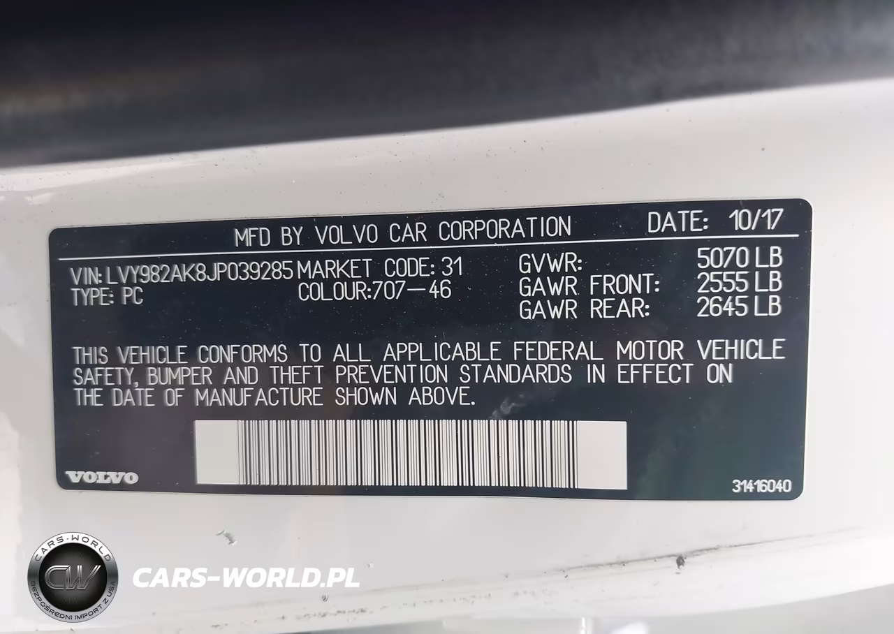 2018 Volvo S90 T5 Momentum VIN:LVY982AK8JP039285 - 9