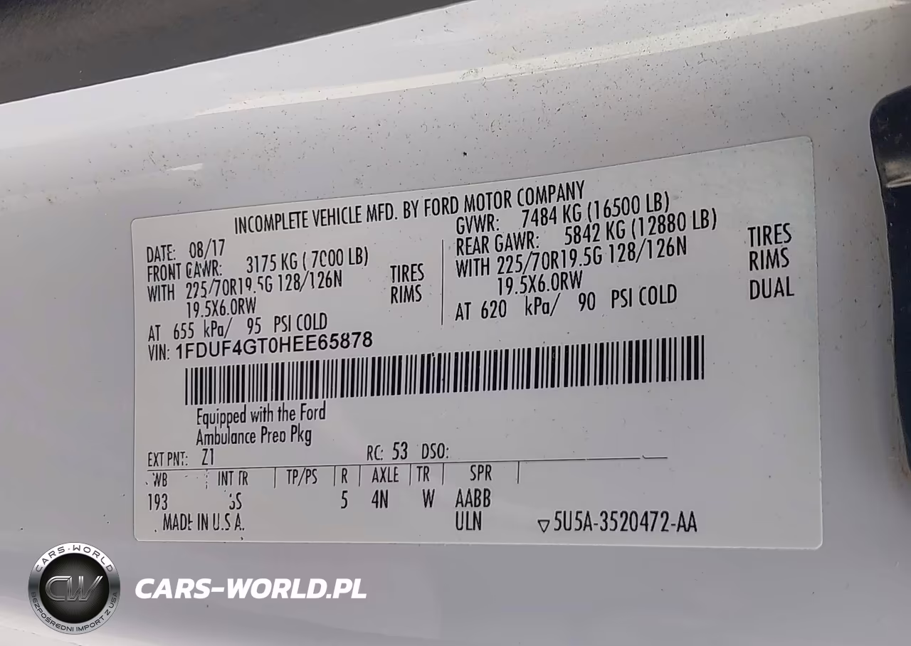 2017 Ford F-450 Chassis Xlt VIN:1FDUF4GT0HEE65878 - 9