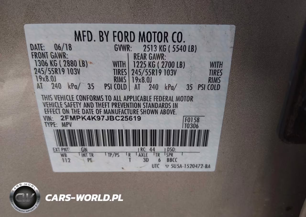 2018 Ford Edge Titanium VIN:2FMPK4K97JBC25619 - 9