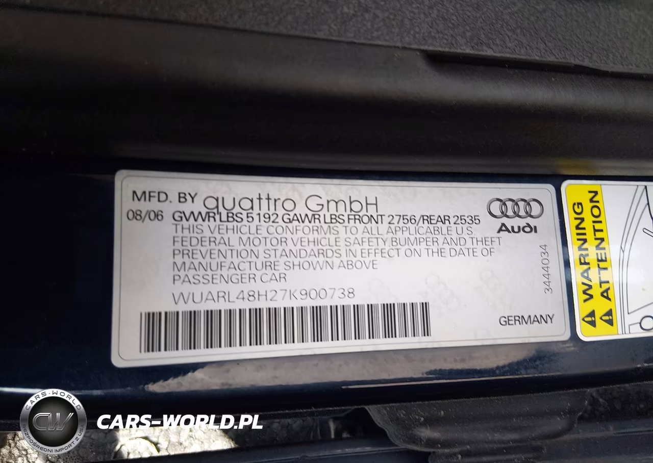 2007 Audi S4 Quattro Cabriolet VIN:WUARL48H27K900738 - 9
