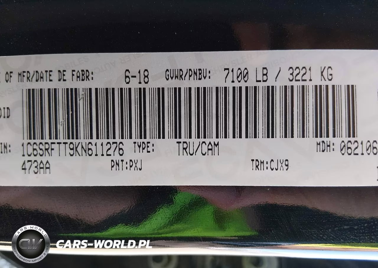 2019 Ram 1500 Sport VIN:1C6SRFTT9KN611276 - 9