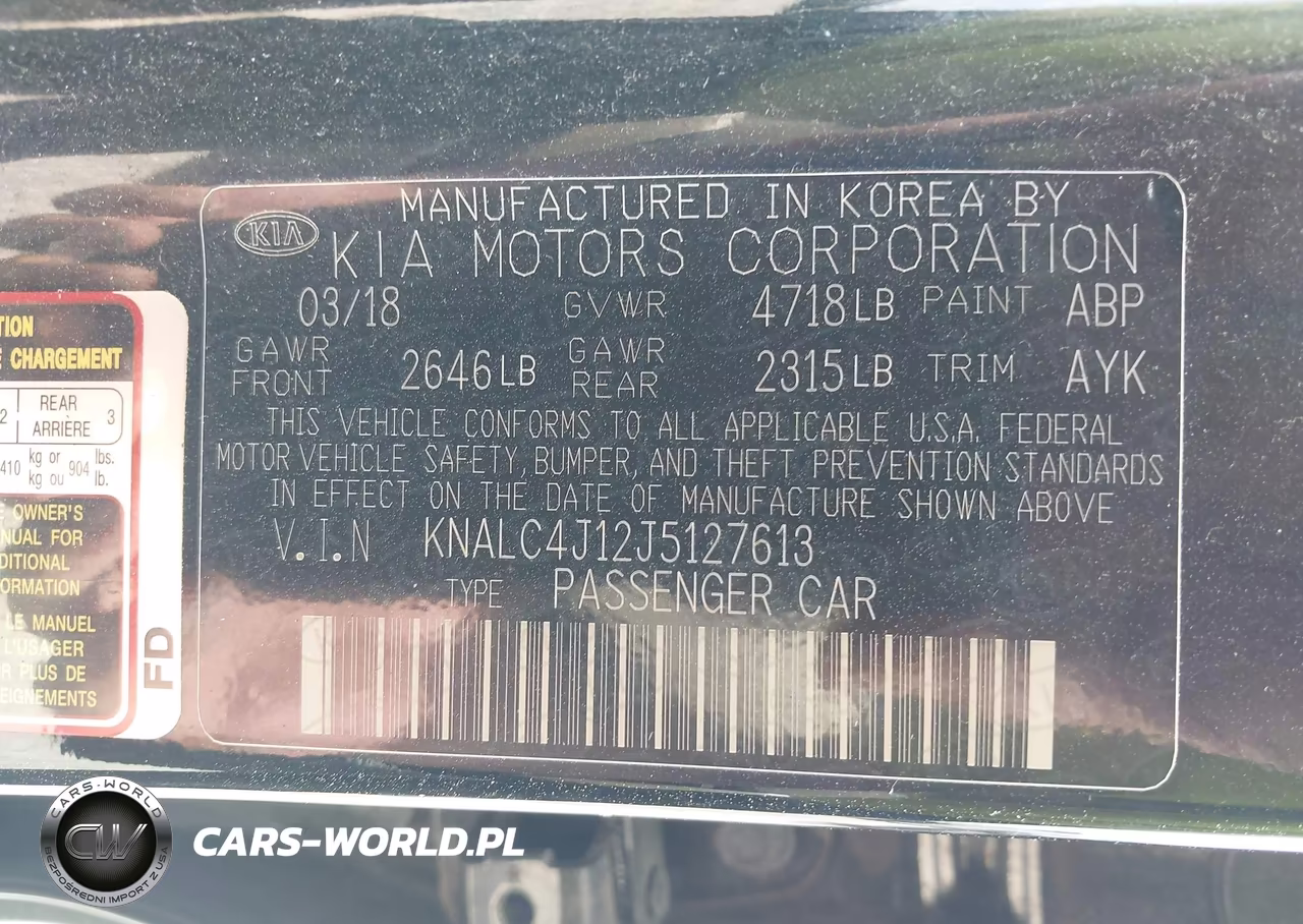2018 Kia Cadenza Premium VIN:KNALC4J12J5127613 - 9
