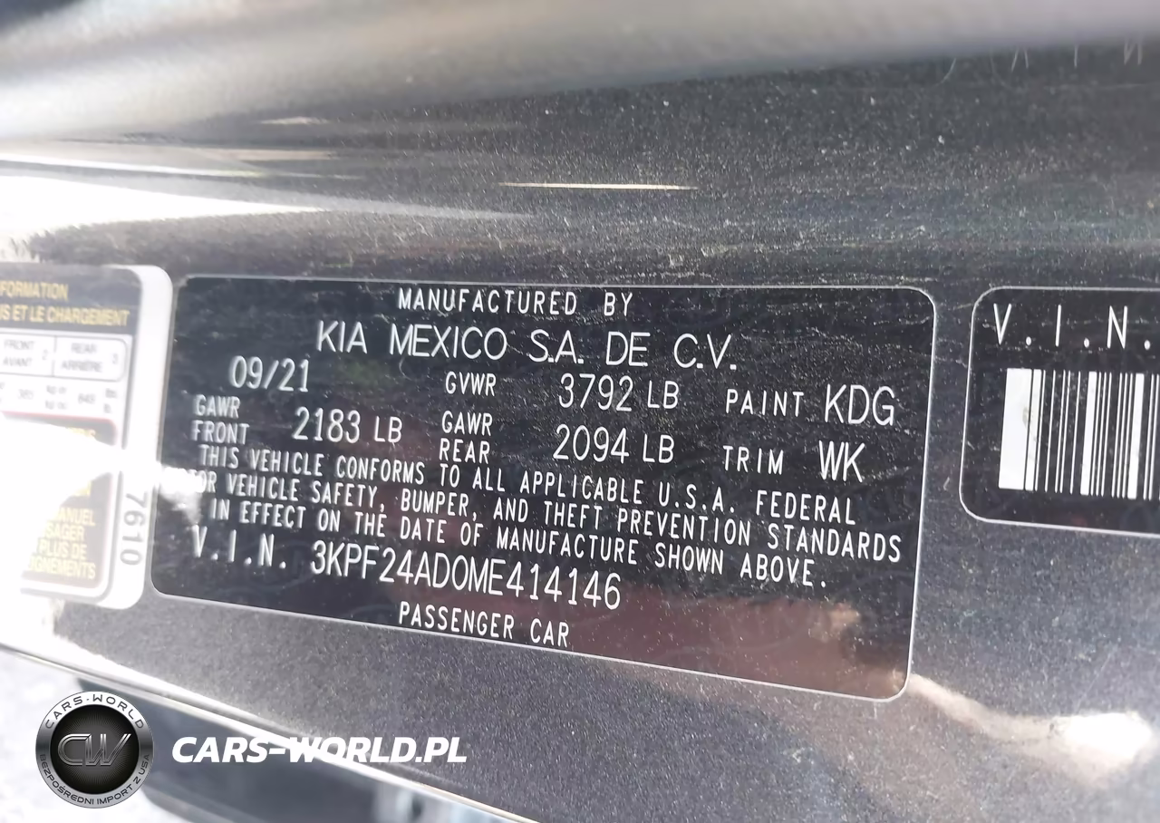 2021 Kia Forte Lxs VIN:3KPF24AD0ME414146 - 9