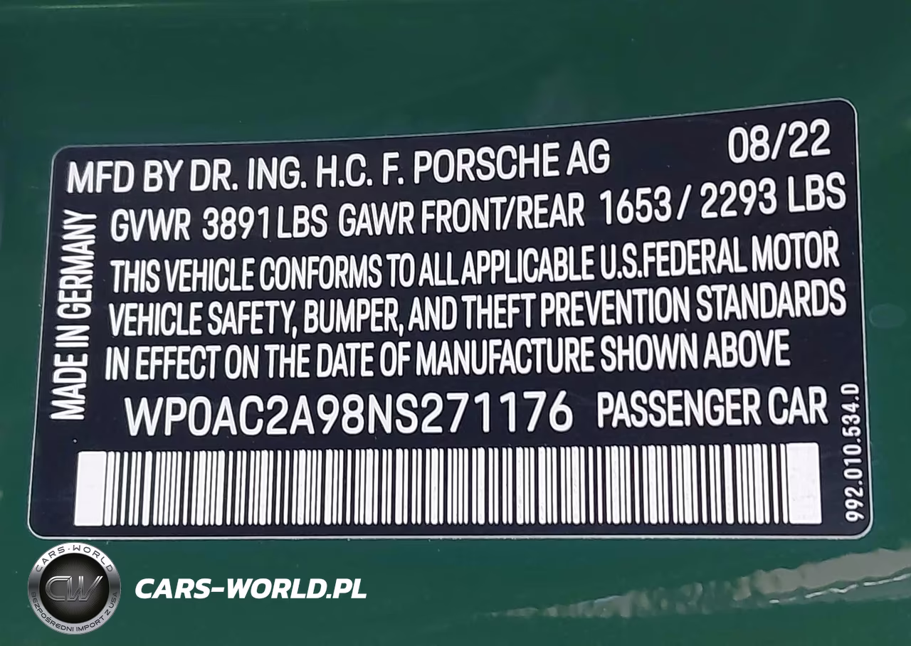 2022 Porsche 911 Gt3-Gt3 W-Touring Package VIN:WP0AC2A98NS271176 - 9