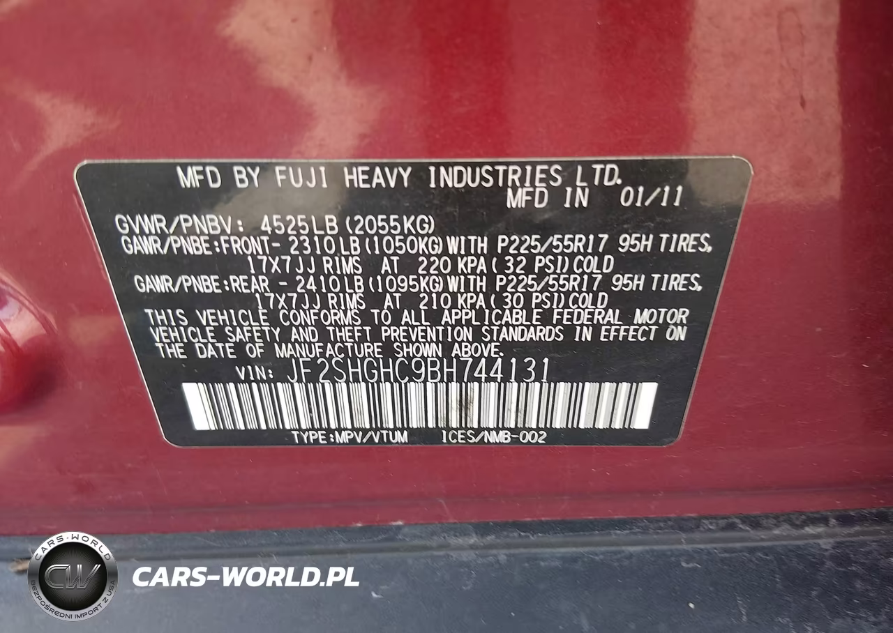 2011 Subaru Forester 2.5Xt Touring VIN:JF2SHGHC9BH744131 - 9