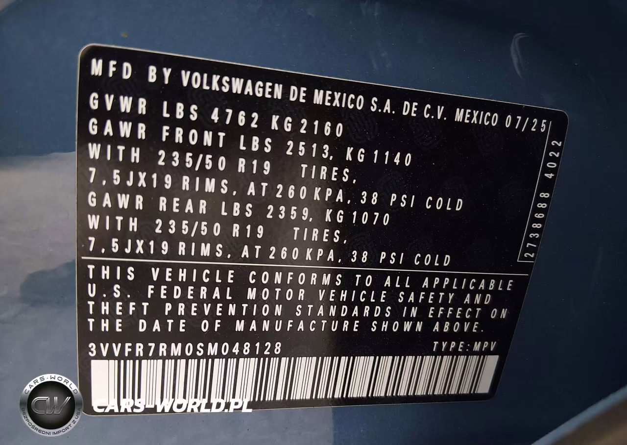 2025 Volkswagen Tiguan 2.0T Se VIN:3VVFR7RM0SM048128 - 9