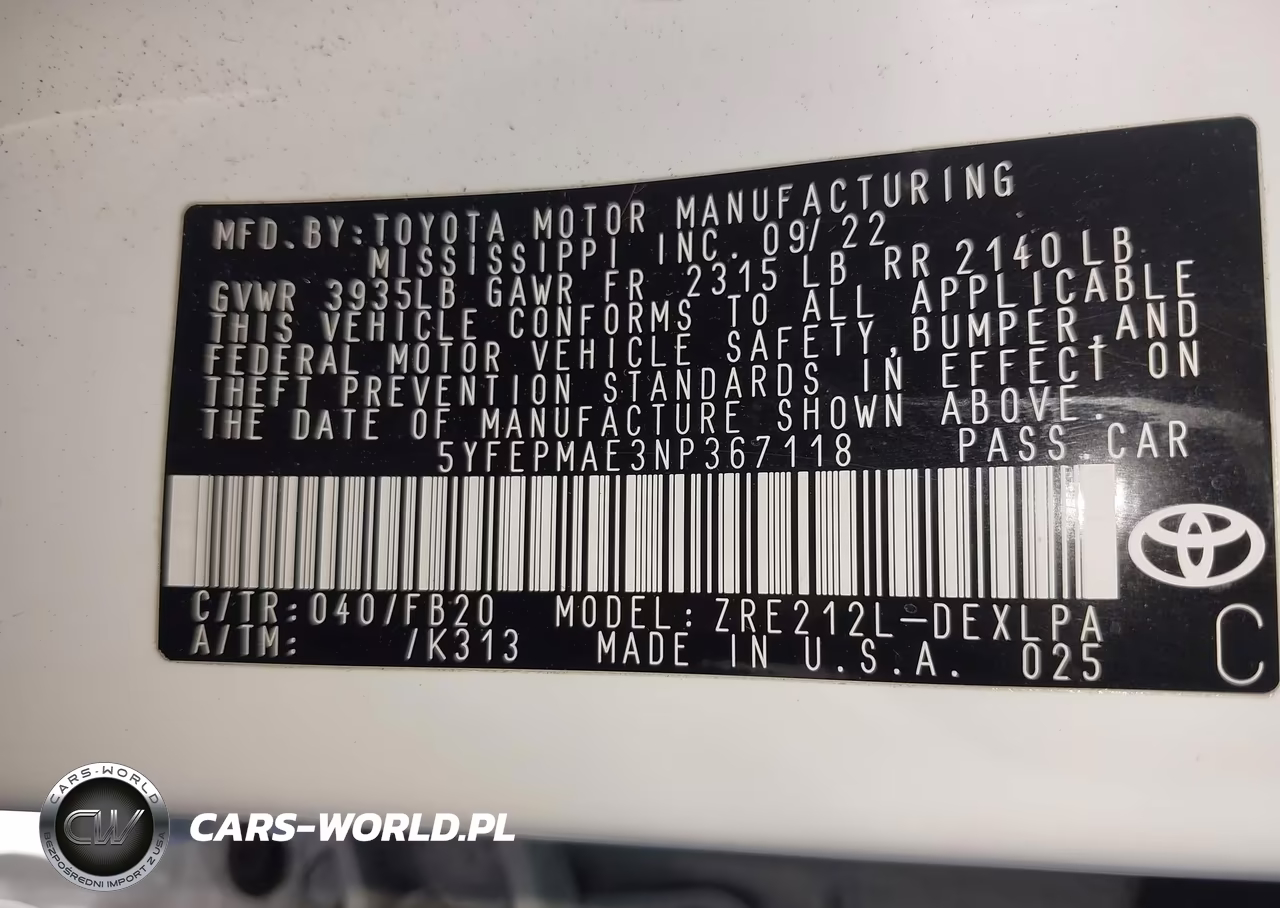 2022 Toyota Corolla Le VIN:5YFEPMAE3NP367118 - 9