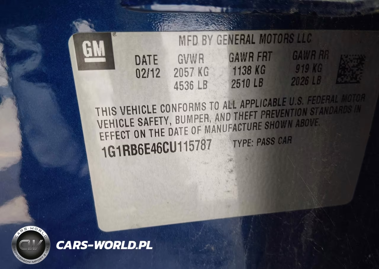 2012 Chevrolet Volt VIN:1G1RB6E46CU115787 - 9