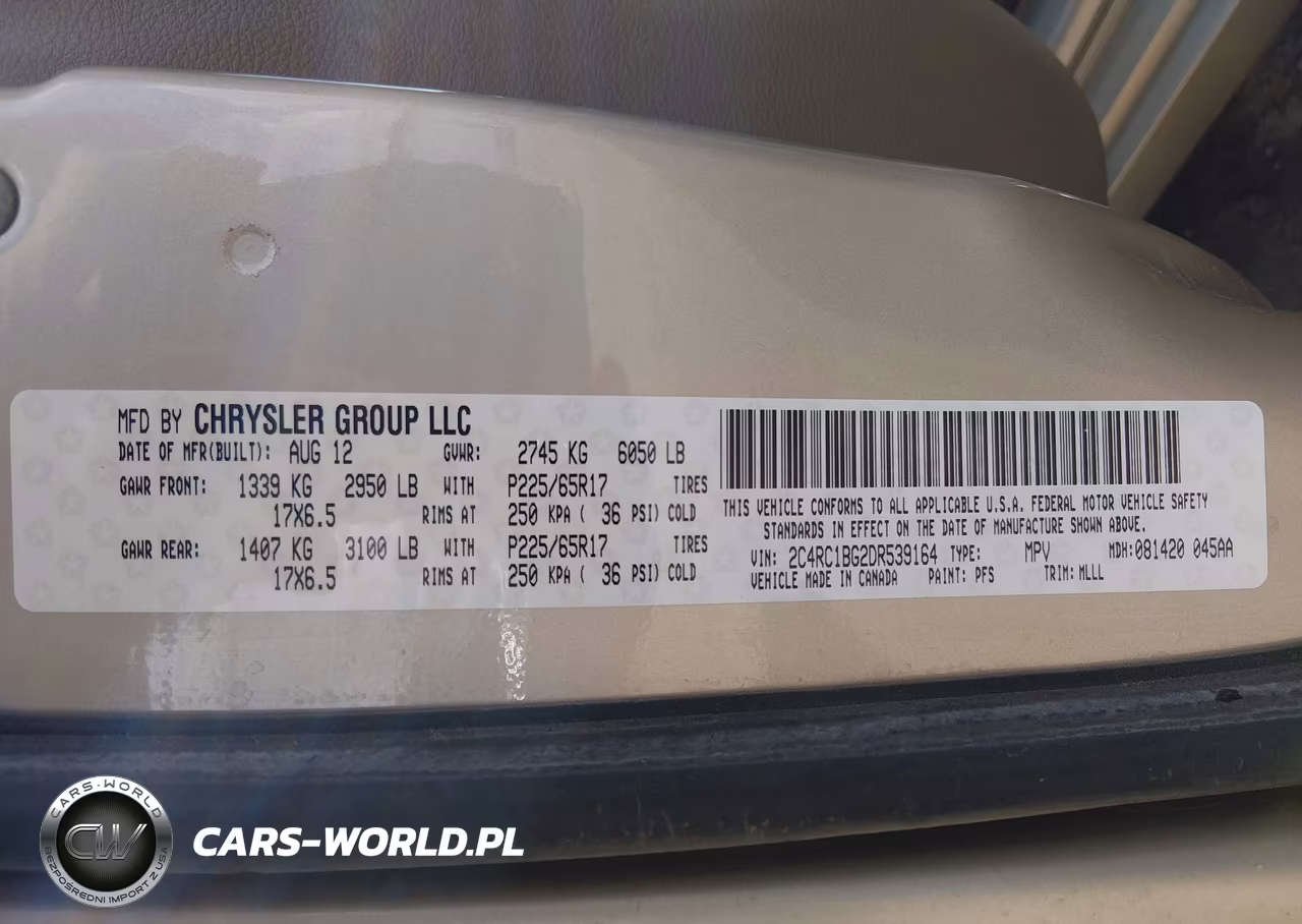 2013 Chrysler Town & Country Touring VIN:2C4RC1BG2DR539164 - 9