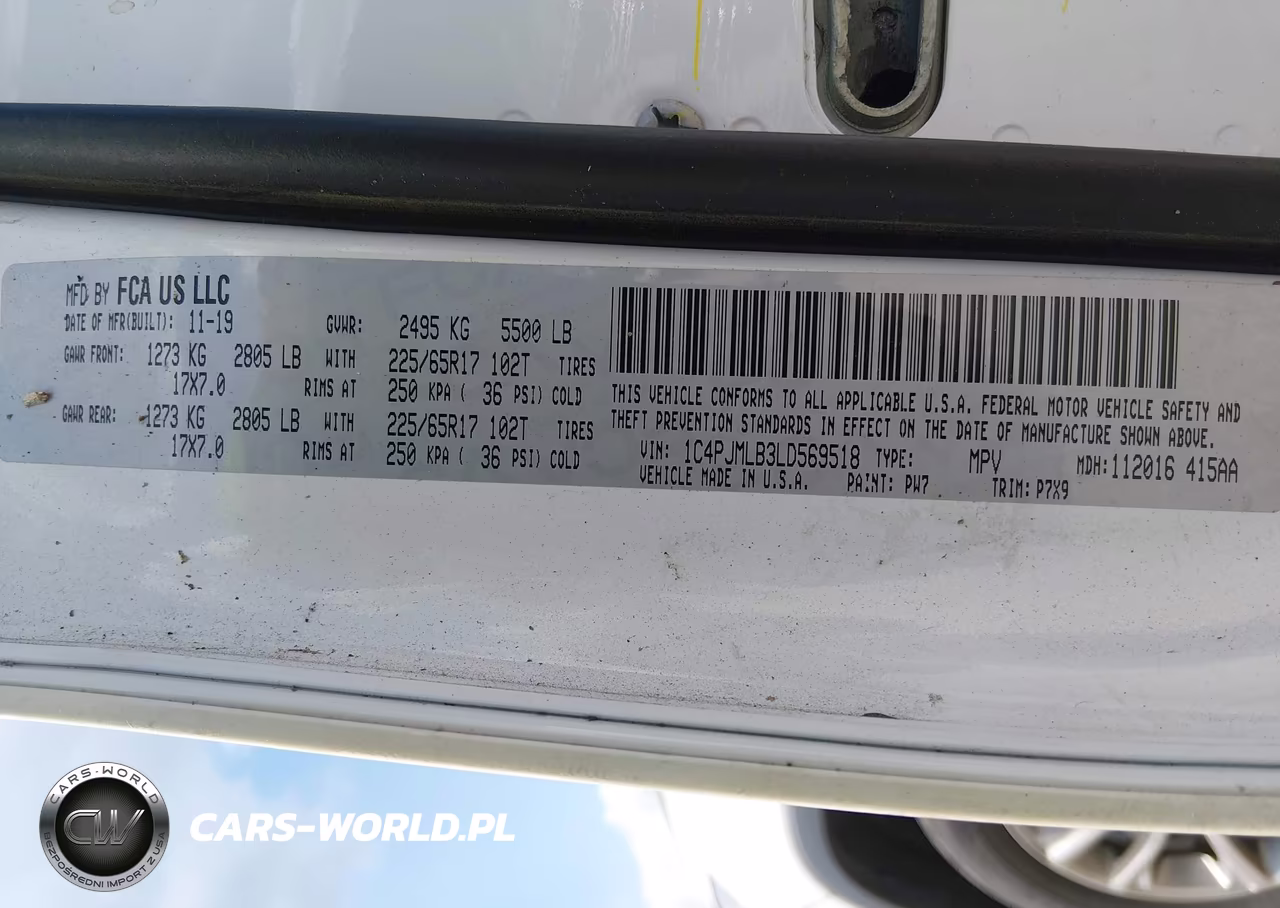2020 Jeep Cherokee Latitude Plus 4X4 VIN:1C4PJMLB3LD569518 - 9