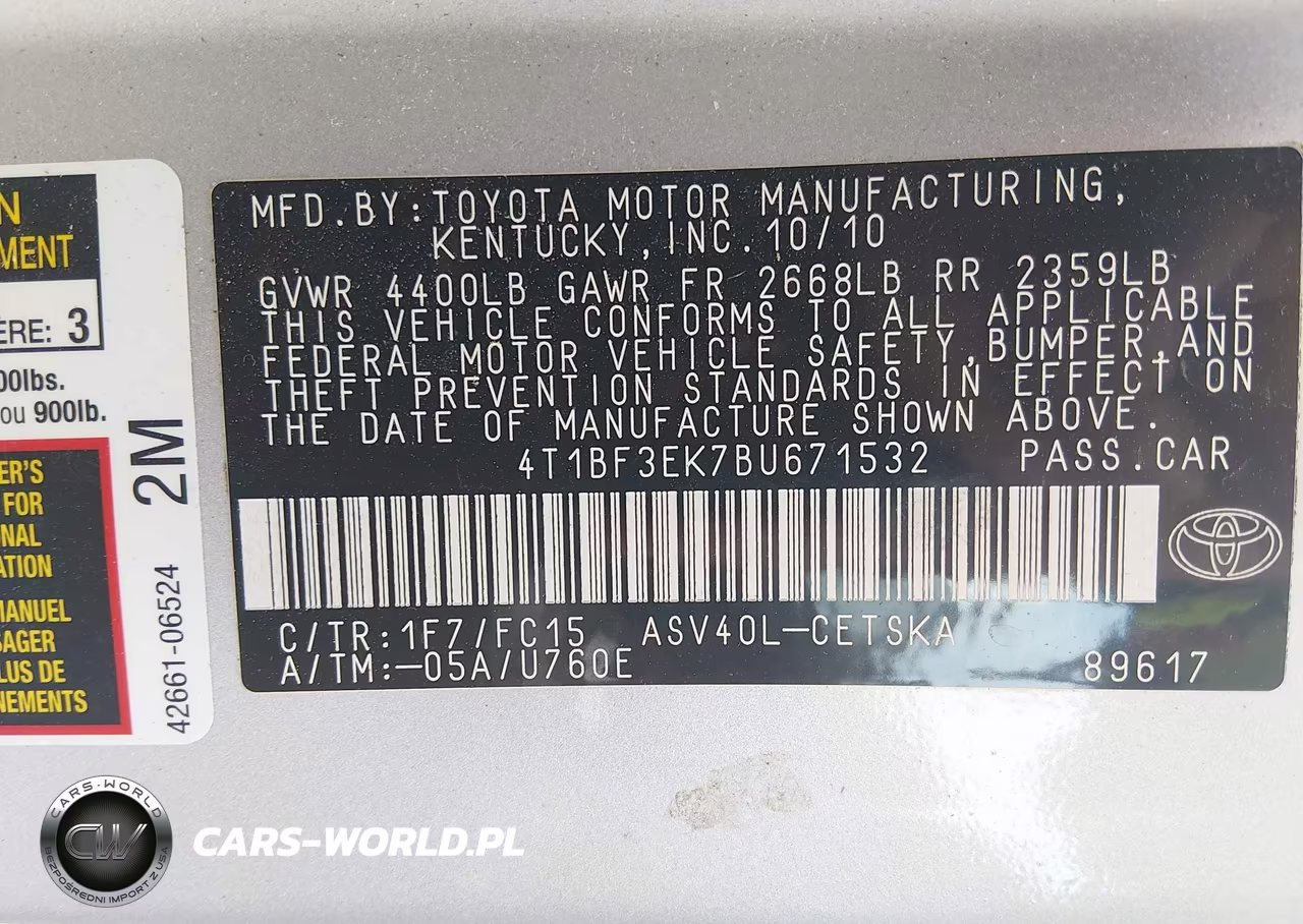 2011 Toyota Camry Se VIN:4T1BF3EK7BU671532 - 9