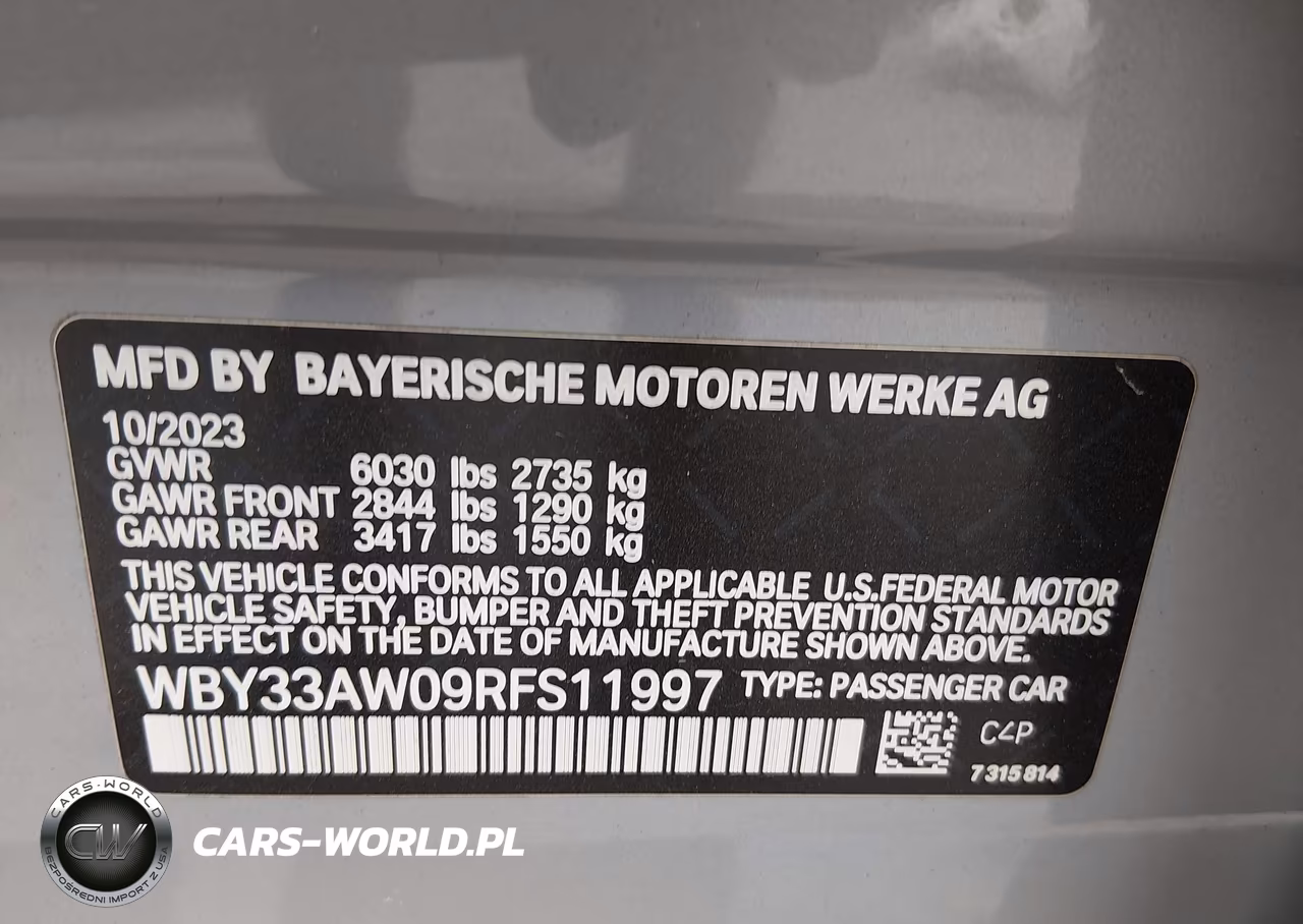 2024 BMW I4 Gran Coupe M50 VIN:WBY33AW09RFS11997 - 9