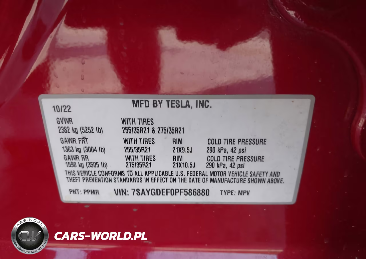 2023 Tesla Model Y Performance Dual Motor All-Wheel Drive VIN:7SAYGDEF0PF586880 - 9