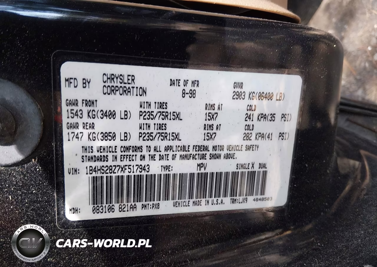 1999 Dodge Durango VIN:1B4HS28Z7XF517943 - 9