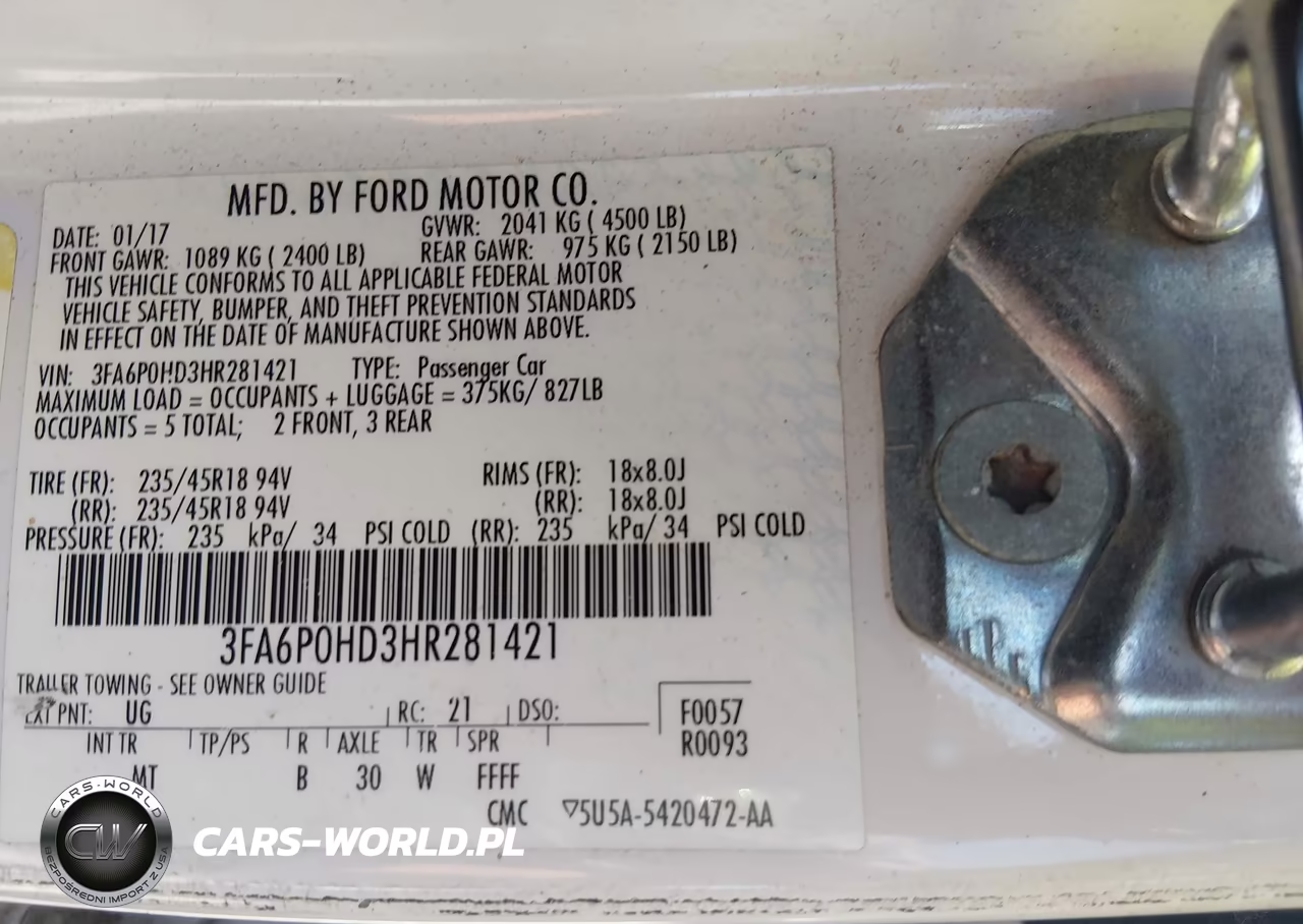 2017 Ford Fusion Se VIN:3FA6P0HD3HR281421 - 9