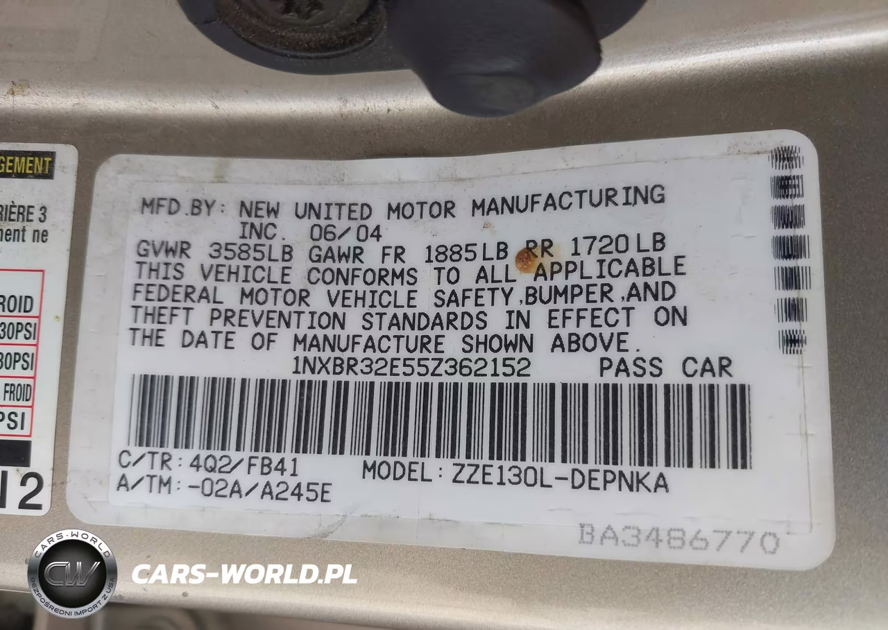 2005 Toyota Corolla Le VIN:1NXBR32E55Z362152 - 9