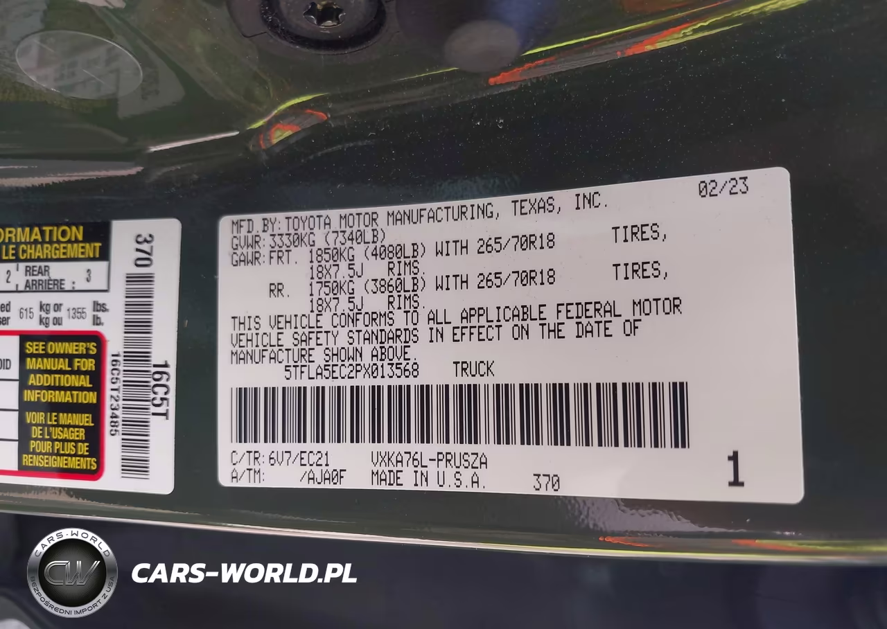 2023 Toyota Tundra Sr5 VIN:5TFLA5EC2PX013568 - 9