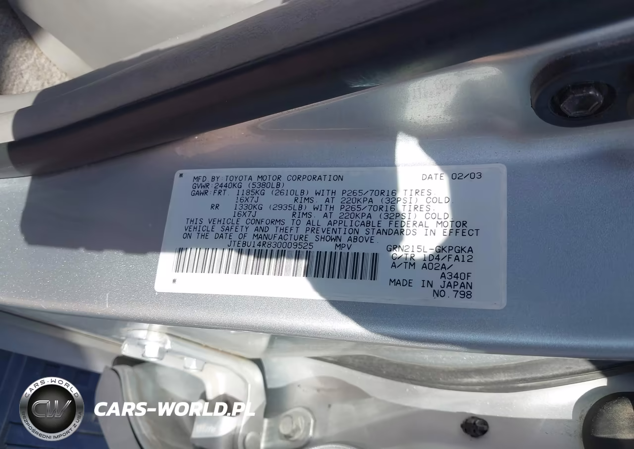 2003 Toyota 4Runner Sr5 V6 VIN:JTEBU14R830009525 - 9