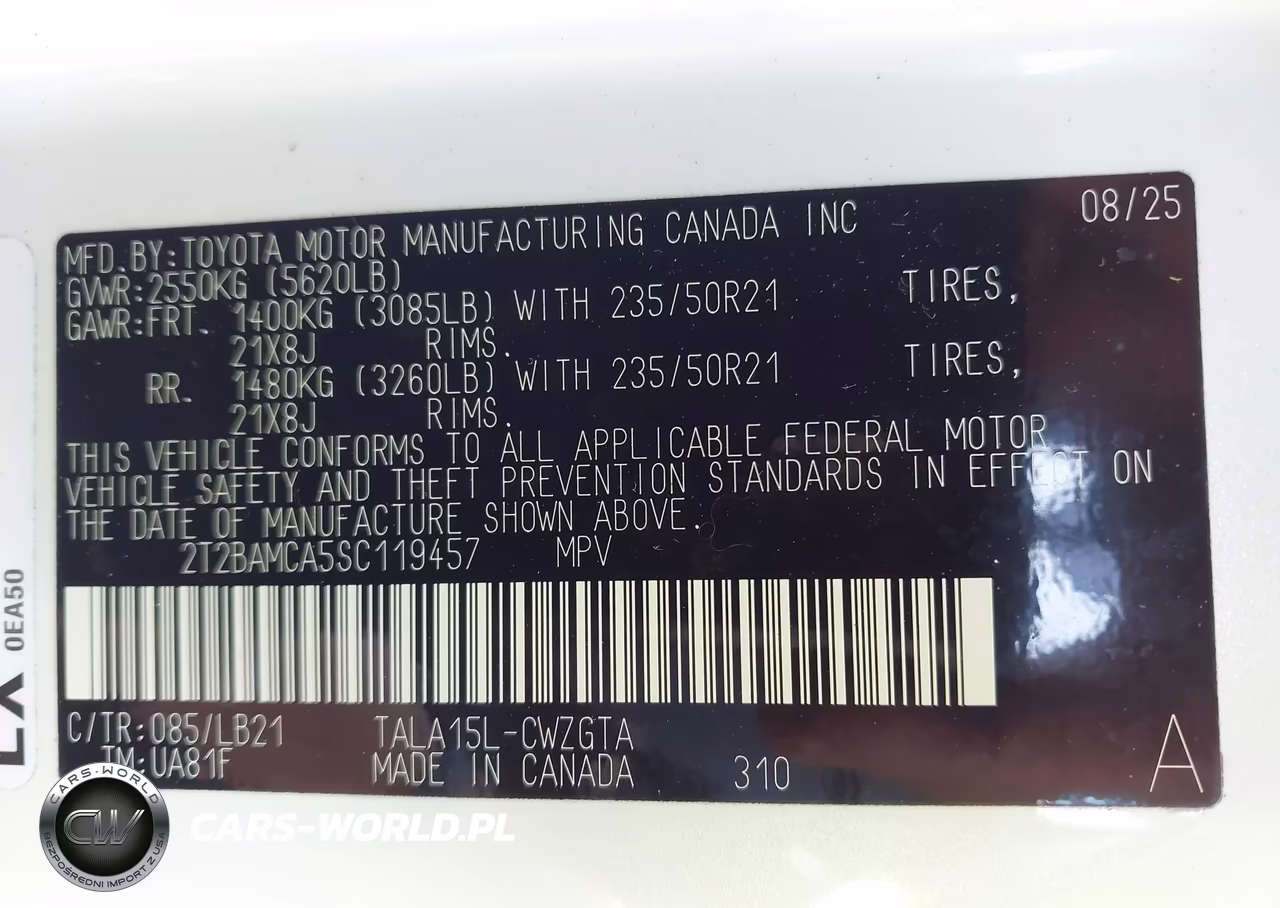 2025 Lexus Rx 350 Premium Plus VIN:2T2BAMCA5SC119457 - 9